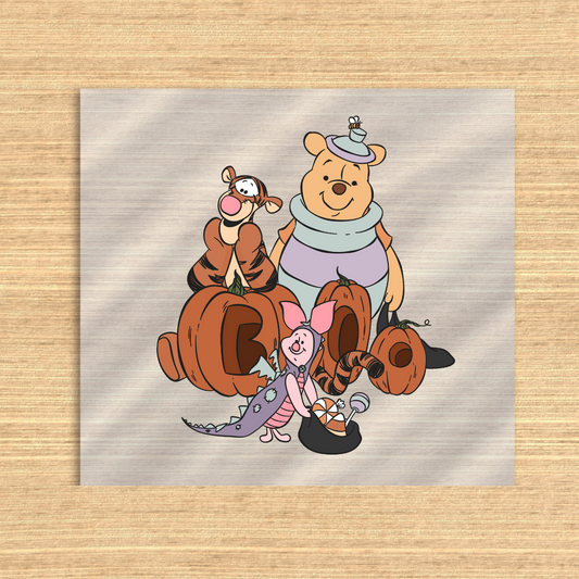 Pooh Bear Boo Halloween Dtf transfer