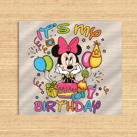 Its My Birthday Minnie Mouse Dtf transfer