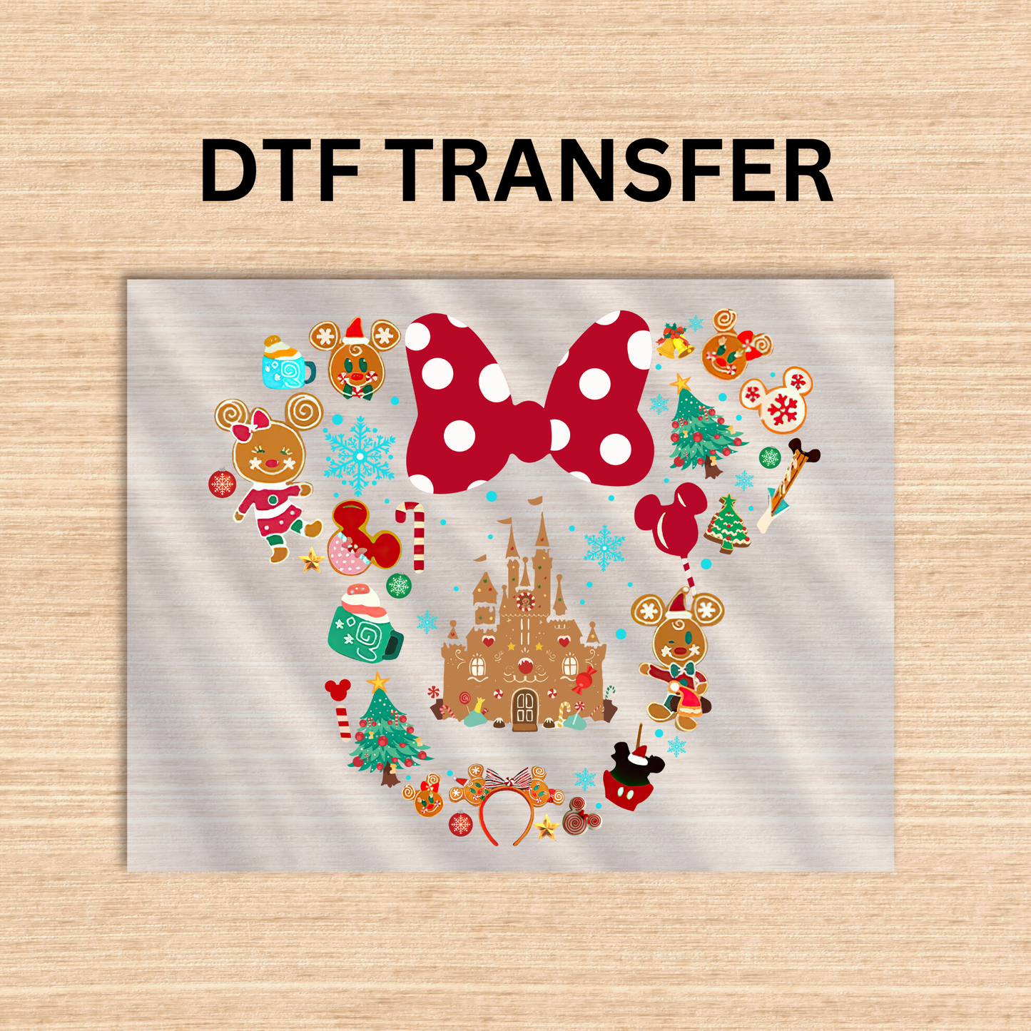 Disney Christmas DTF transfer