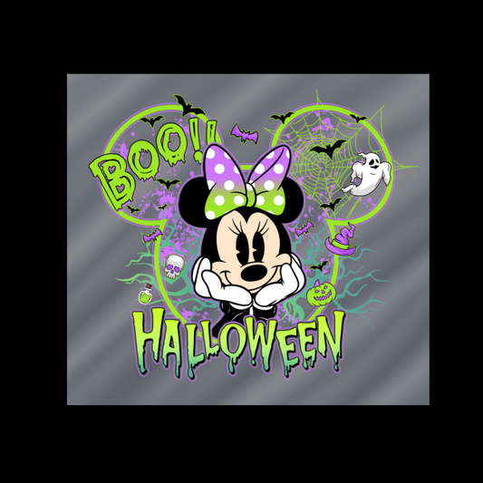 Boo Minnie Mouse Halloween Dtf transfer