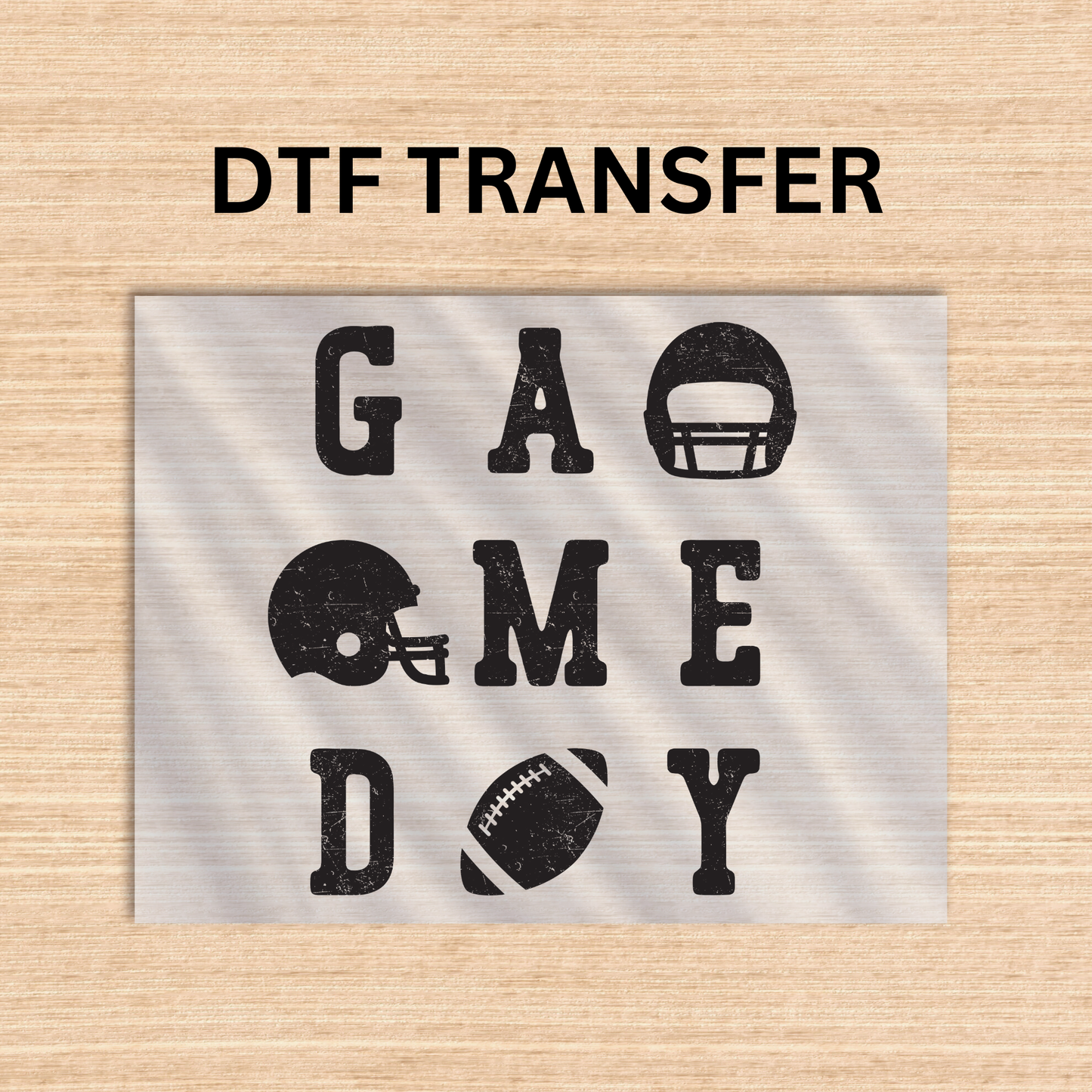 Distressed Game Day DTF transfer