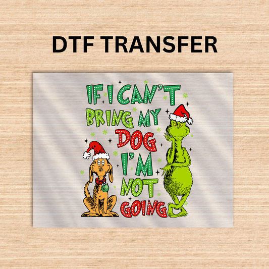 Grinch style 6 Dtf transfer