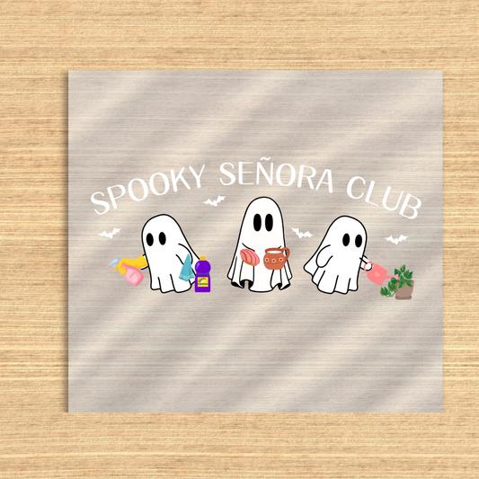 Spooky Senora Club White Dtf transfer